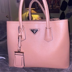 Medium Saffiano Leather Double Prada Bag